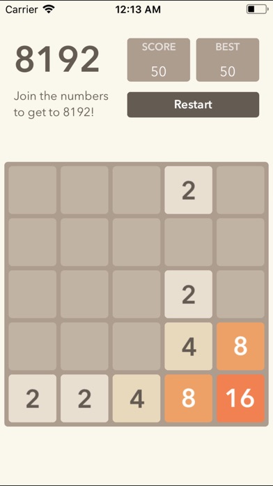 2048 - 8192 Puzzle game screenshot 2