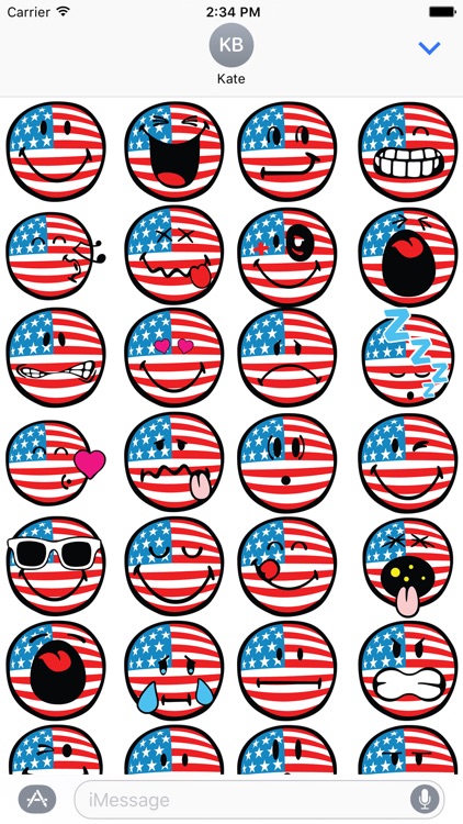 Smiley American Flags