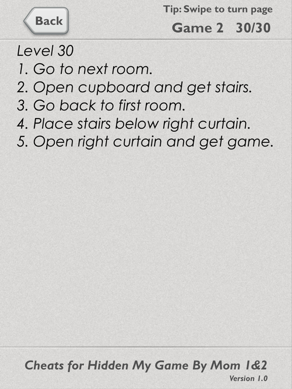 Screenshot #5 pour Cheats for Hidden My Game By Mom 1&2