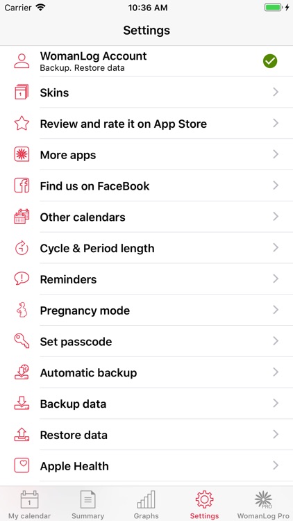 WomanLog Calendar screenshot-4