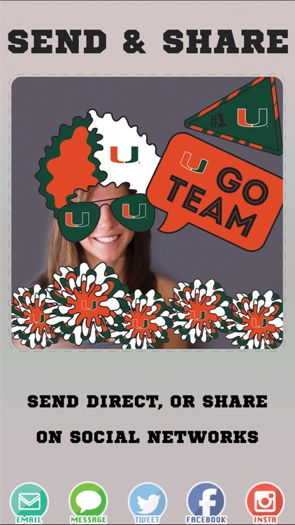 Miami Hurricanes Selfie Stickers screenshot-3