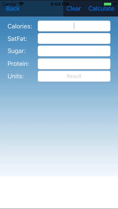 Smart Food & Weight Calculator Screenshot