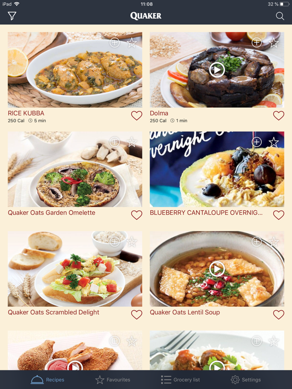 Quaker Arabia Recipes iPad screenshot