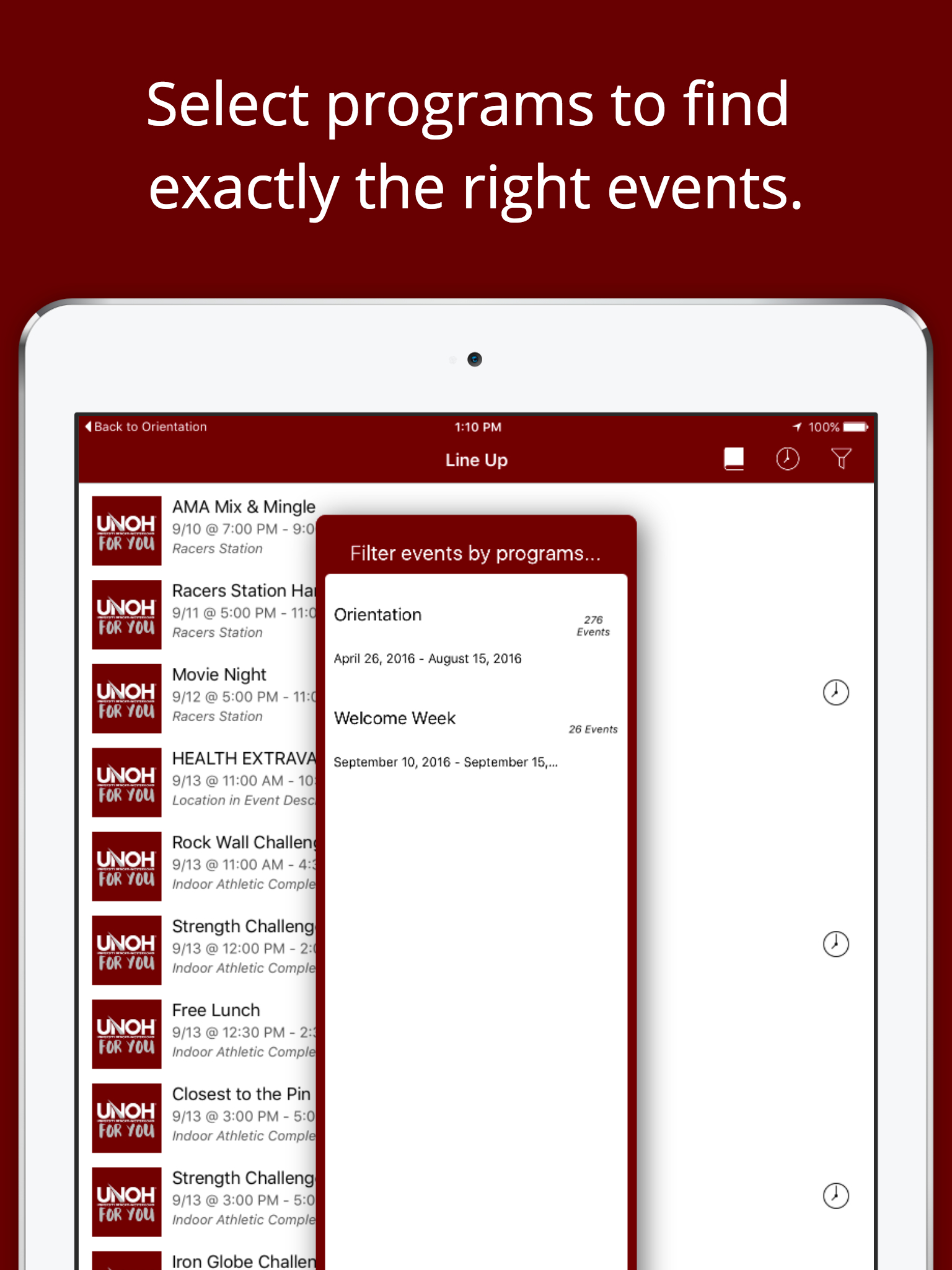 UNOH Events screenshot 7