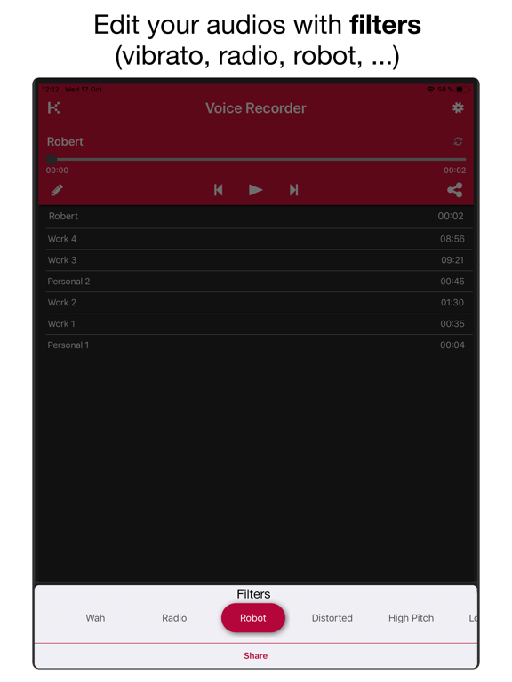 Screenshot #5 pour Voice & Audio Recorder PRO