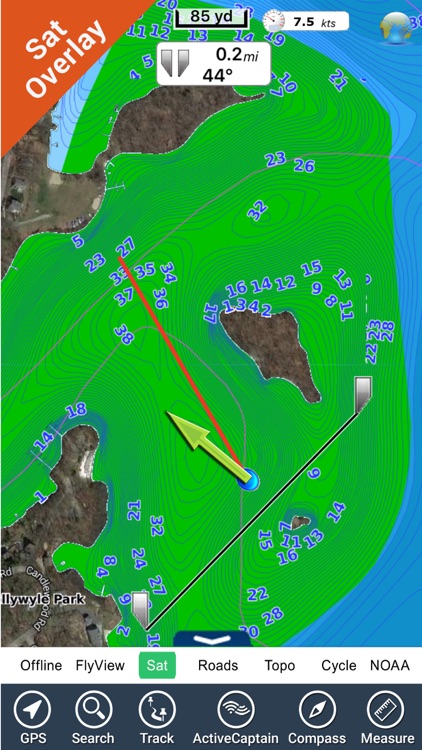 Connecticut lakes - fishing HD GPS chart Navigator