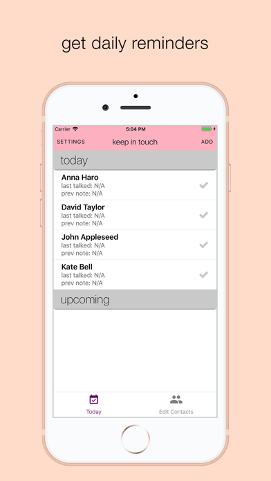 KIT: Keep in Touch iPhone screenshot 1 - Social Networking app