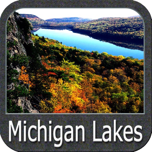 Michigan lakes map GPS fishing charts Navigator