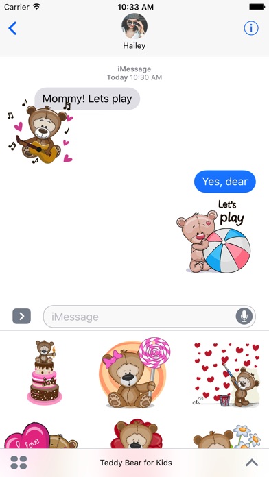 Teddy Bear for Kids Stickers screenshot 2