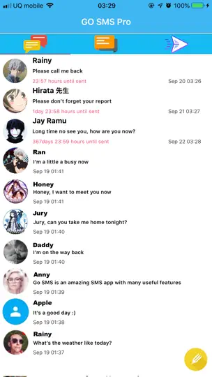 Capture d'écran de GO SMS Pro - Cool Themes SMS sur iPhone 3
