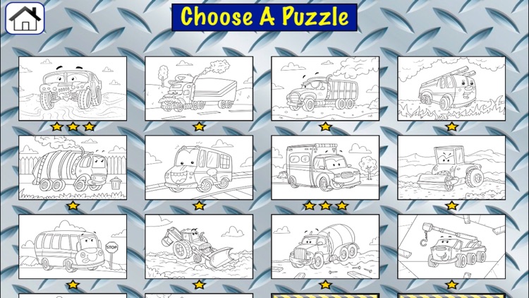 Math Dots Puzzles - Trucks