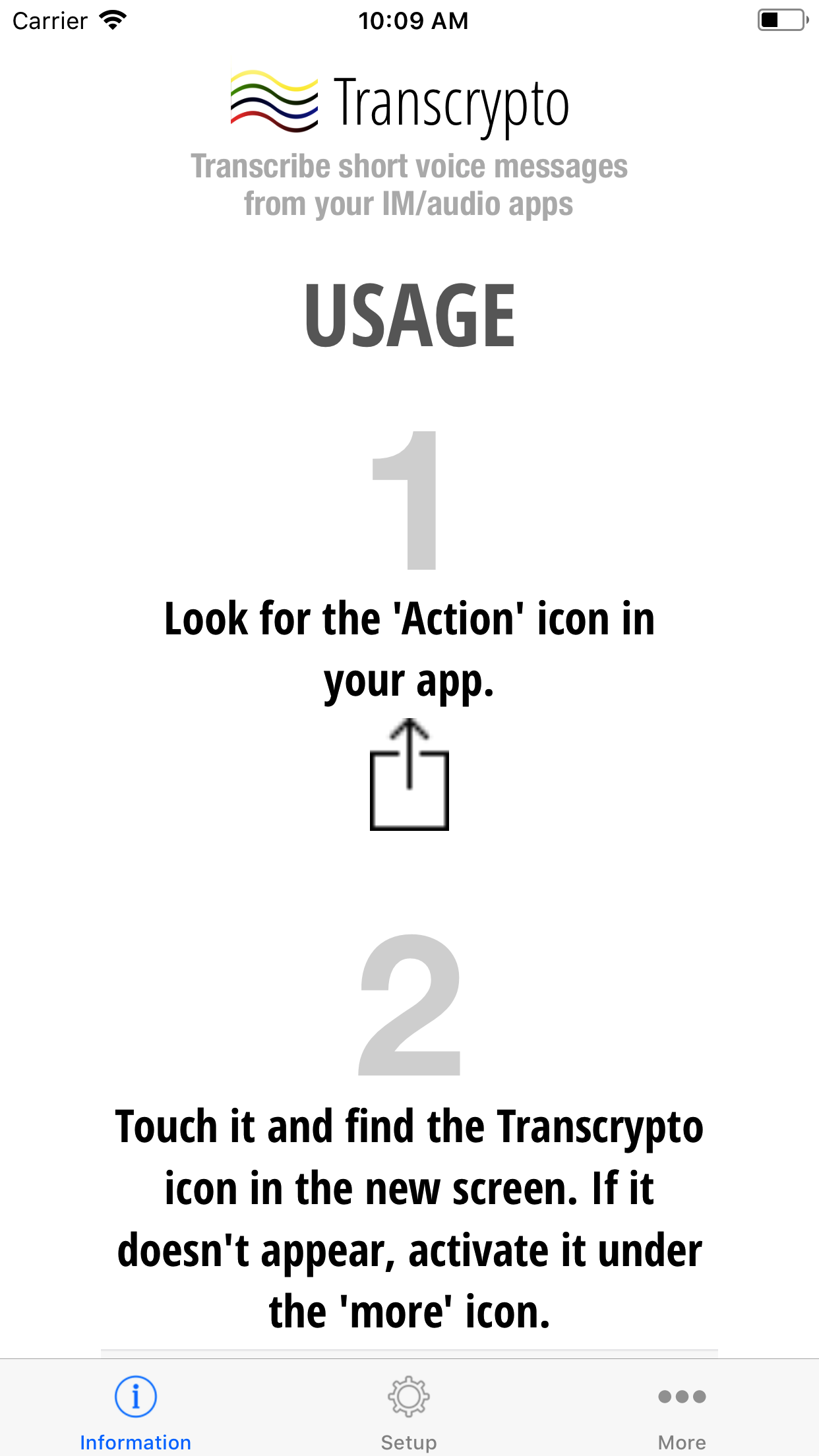 Transcrypto audio transcriber