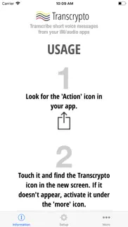 transcrypto audio transcriber iPhone Captures Décran 1