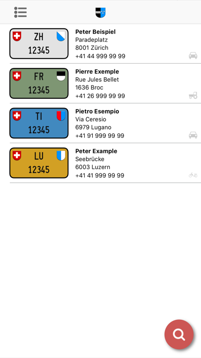 Swiss Plates Pro App-Screenshot