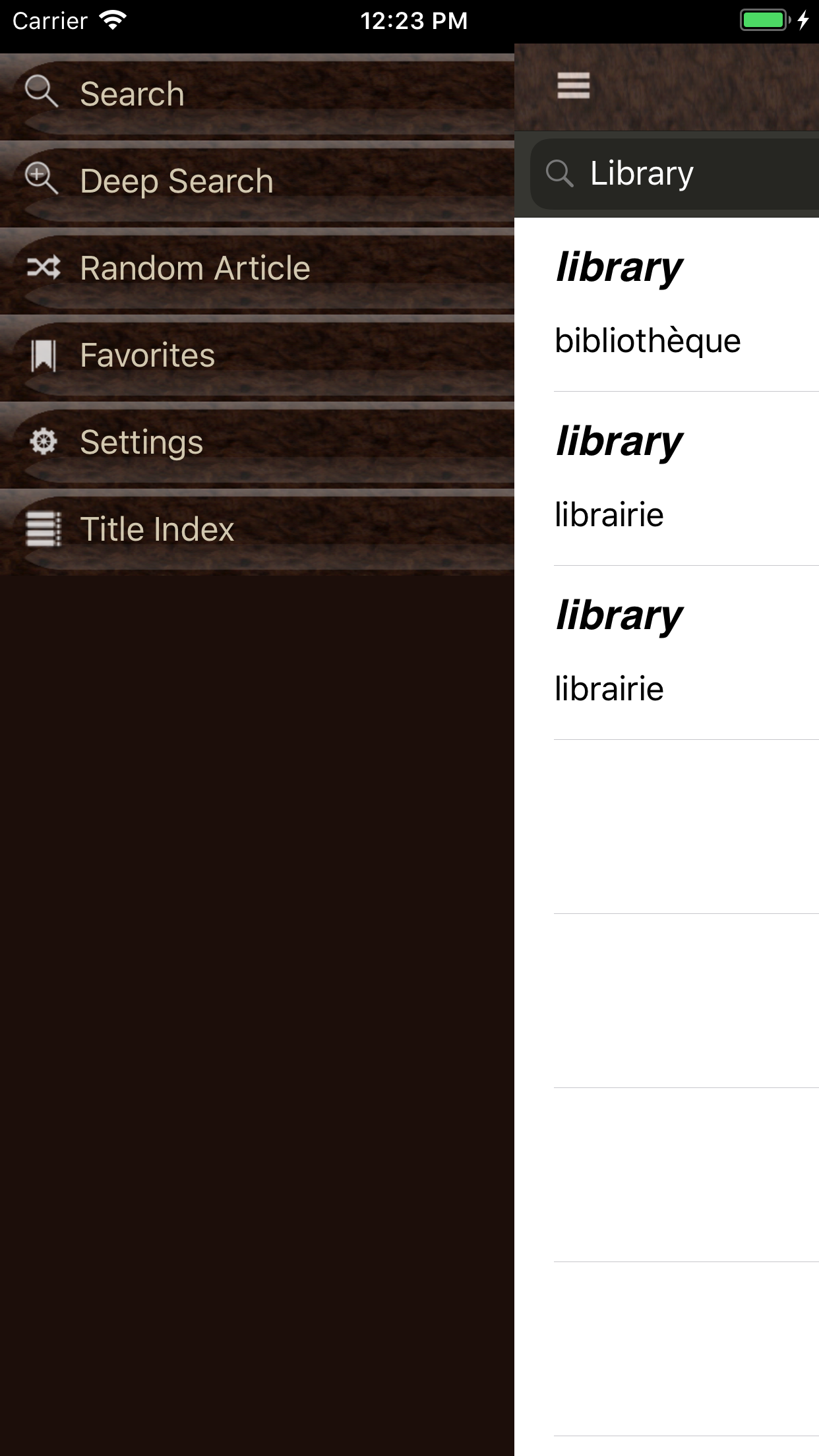 Grand Tour French Dictionary screenshot 4