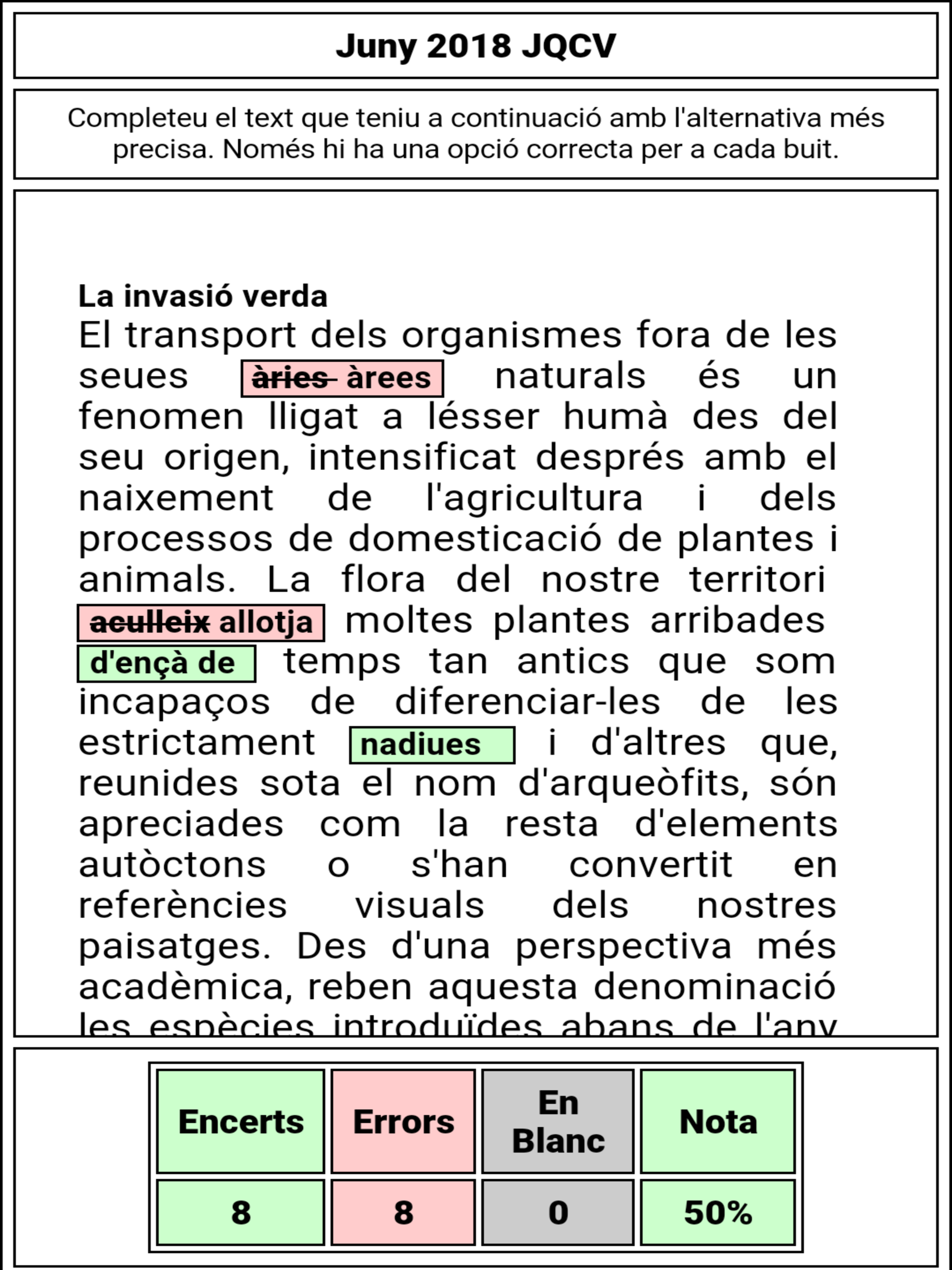 Valencià Prova Grau Mitjà