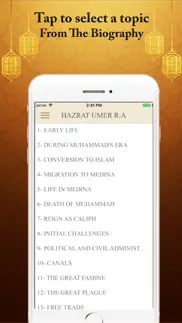 hazrat umar farooq r.a real biography quiz quotes iphone screenshot 1