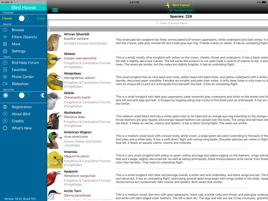 Screenshot #4 pour iBird Hawaii & Palau Guide