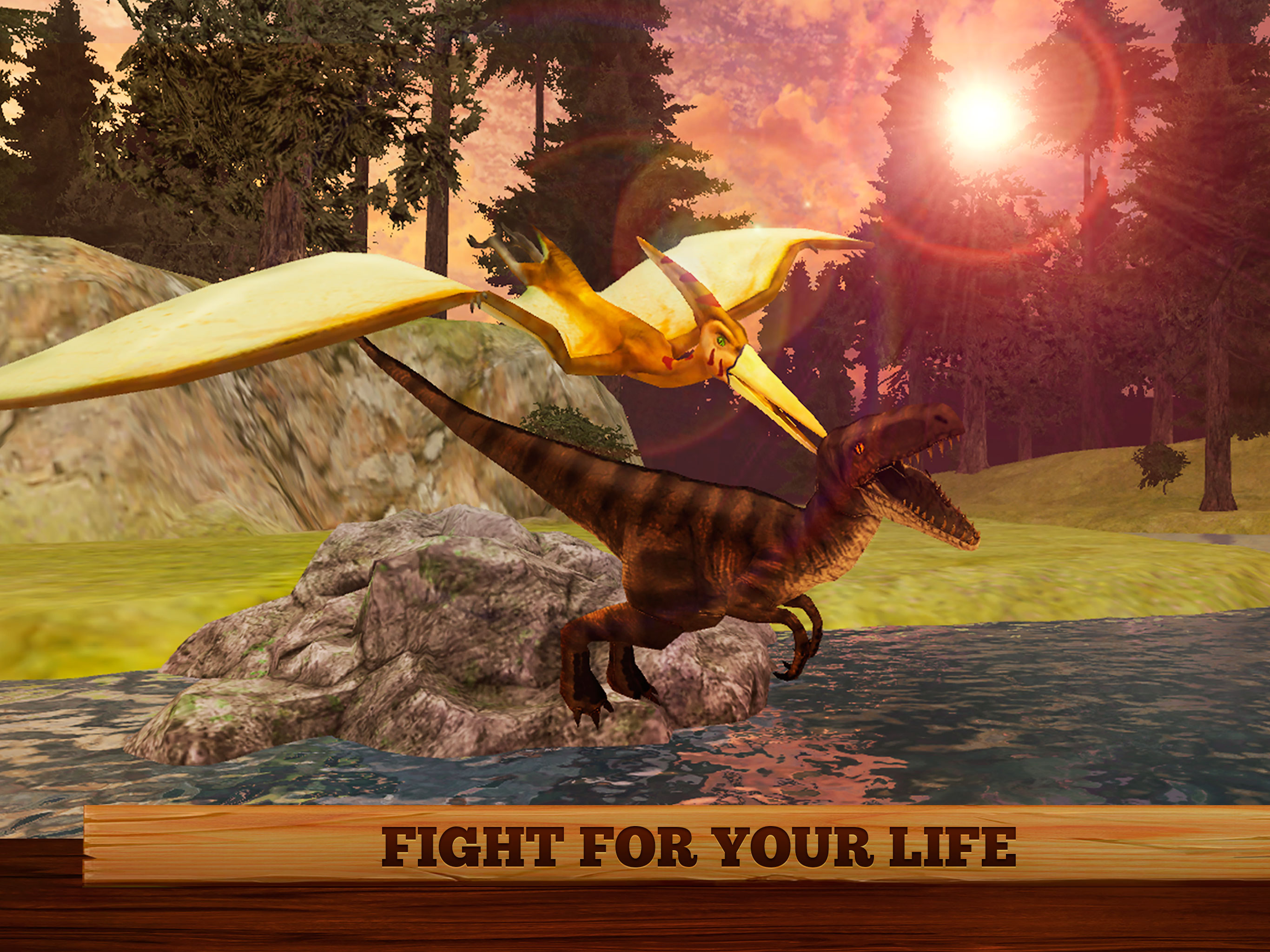 Flying Pterodactyl Dino Wildlife 3D