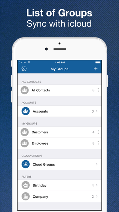 My Groups - Contact Manager, Group Text, Group Mail, Share Contacts Screenshot 1