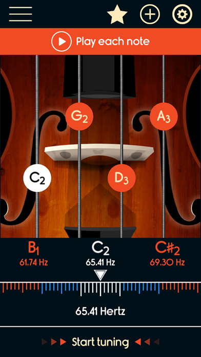 Screenshot #1 pour Violoncello Tuner