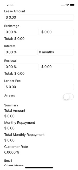 Lease Calculator