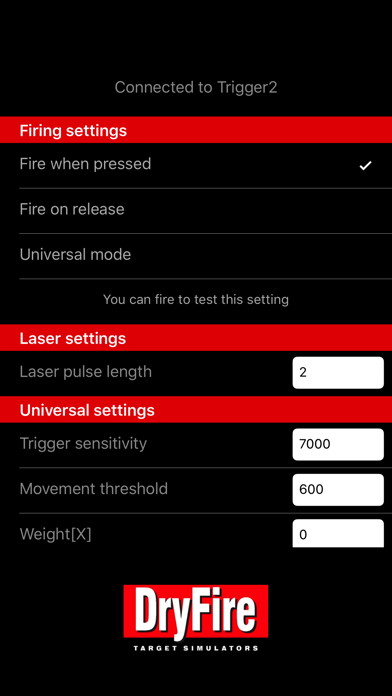 Screenshot 1 of DryFire Trigger Unit App
