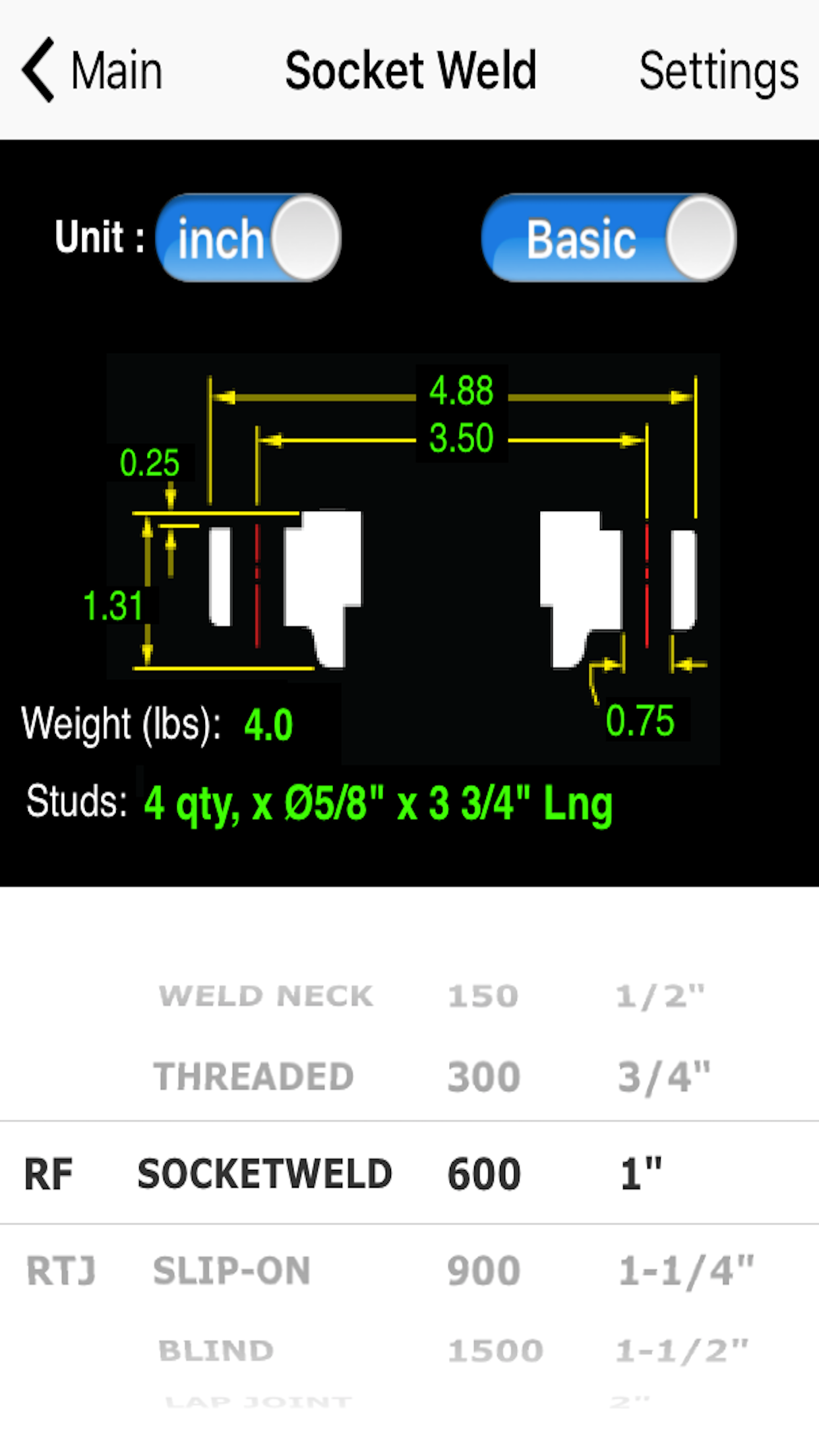 Piping and Flange Handbook screenshot 4