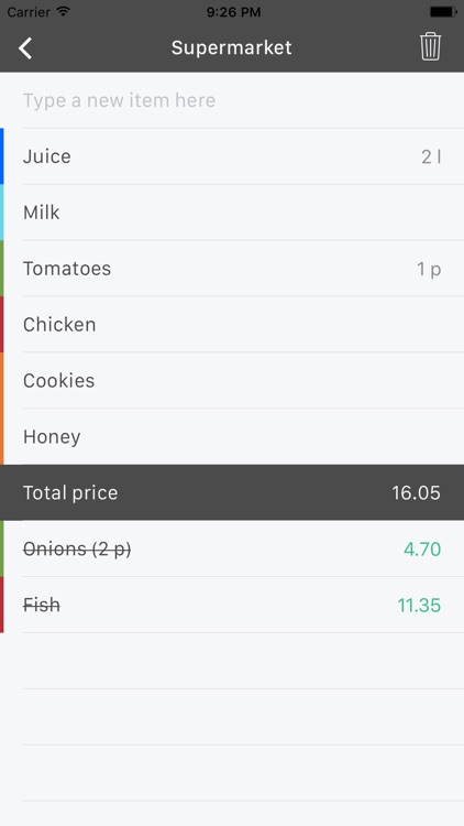 Shopping. Share grocery lists