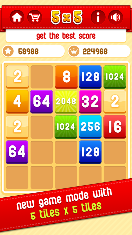 #5. 2048 plus – New Version (iOS) Podle: Tiny Games