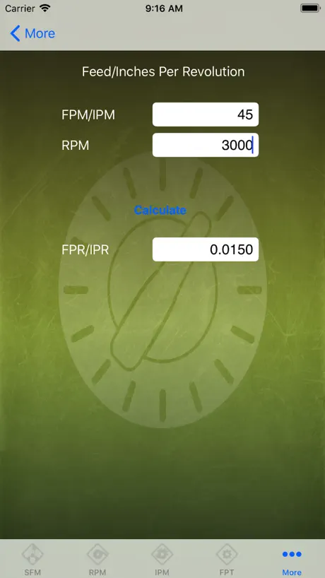 Feed Rate Calculator Lite