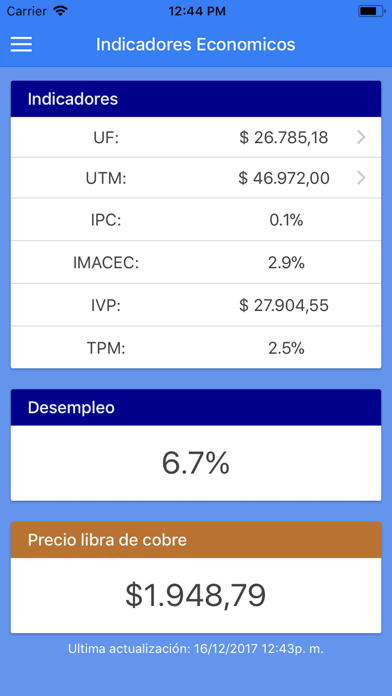 Screenshot #2 pour Indices Chile