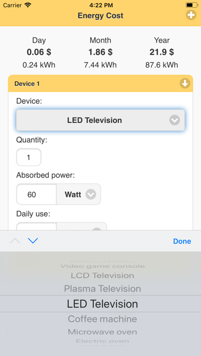 Energy Cost - Calculator screenshot 3