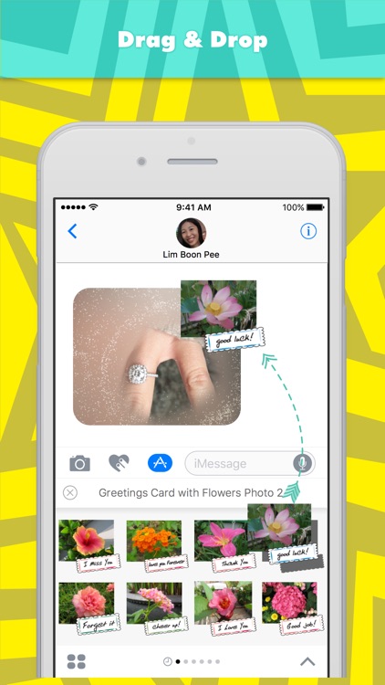 Greetings Card with Flowers Ph