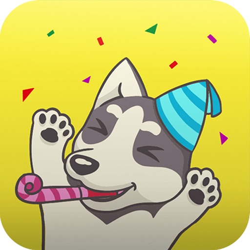 Husky Emoji Animated Sticker icon