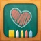 An entertainment app that turns your iPhone or iPad into a virtual chalkboard