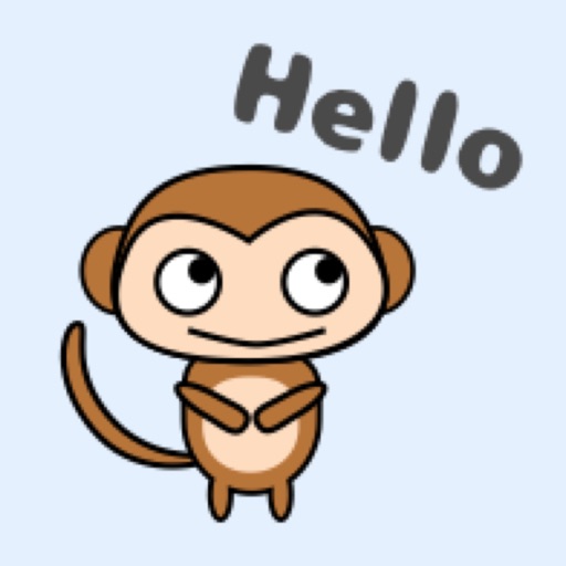 Cute Monkey Kawaii emoji icon