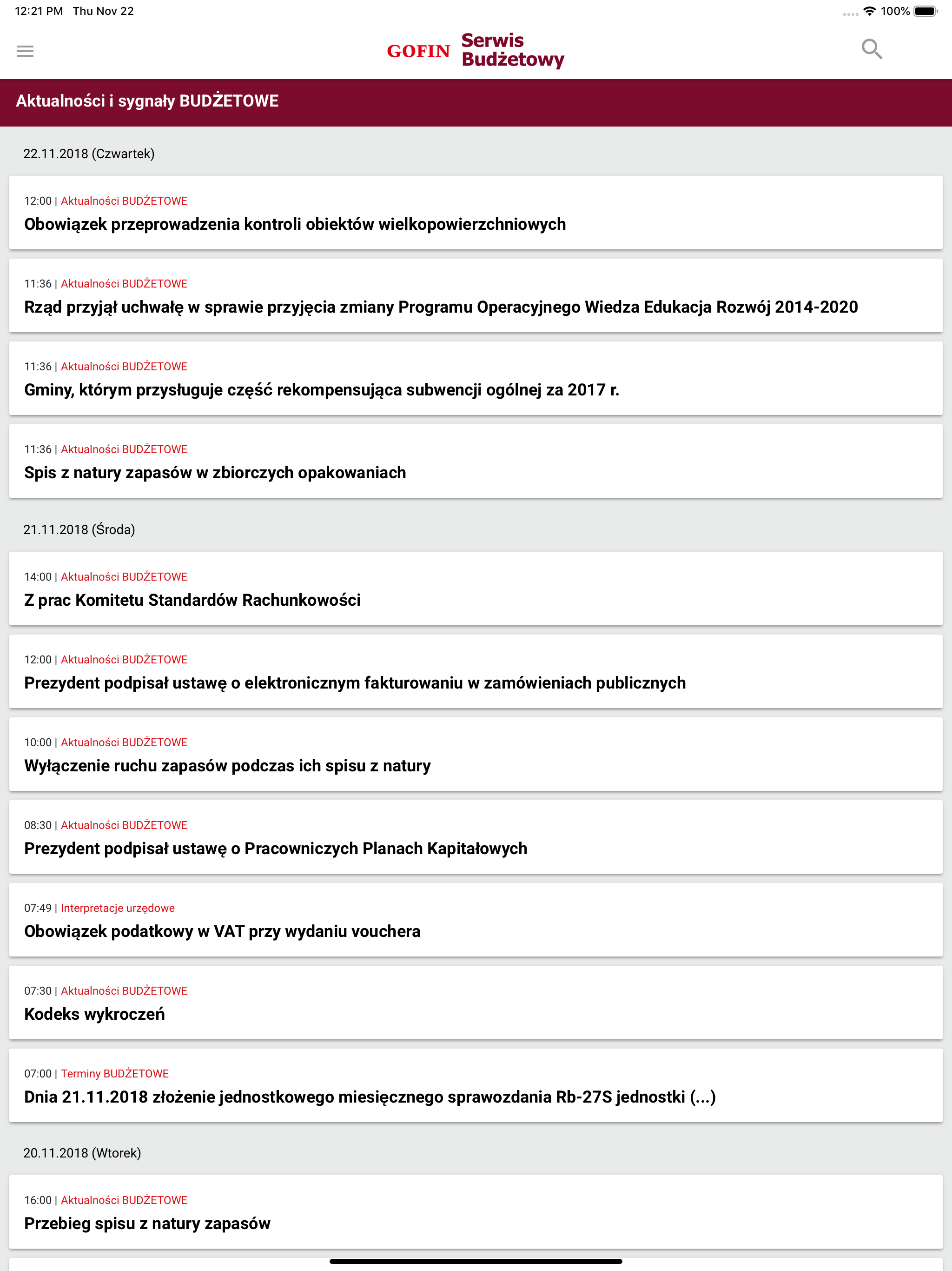 GOFIN Serwis Budżetowy screenshot 8