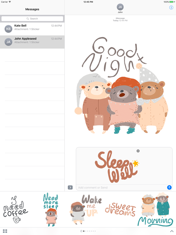 Screenshot #4 pour Good Night & Morning Stickers