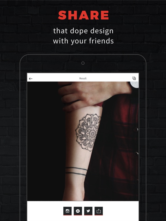 iPad Image of INKHUNTER Try Tattoo Designs