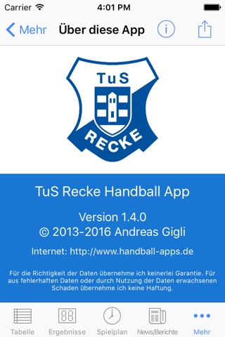 TuS Recke Handball screenshot 4