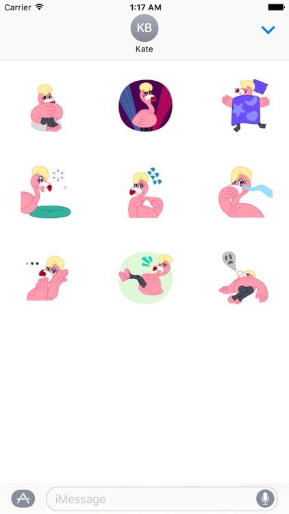 Animated Stylish Flamingo Sticker