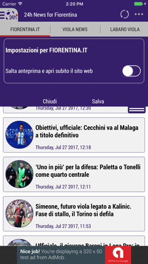 24h News for Fiorentina(圖2)-速報App