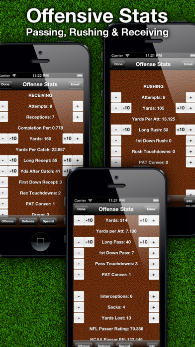 Football Stats Tracker Touch Screenshot