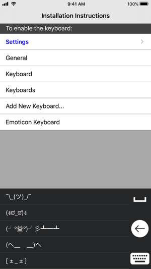 Text Emoticons Keyboard