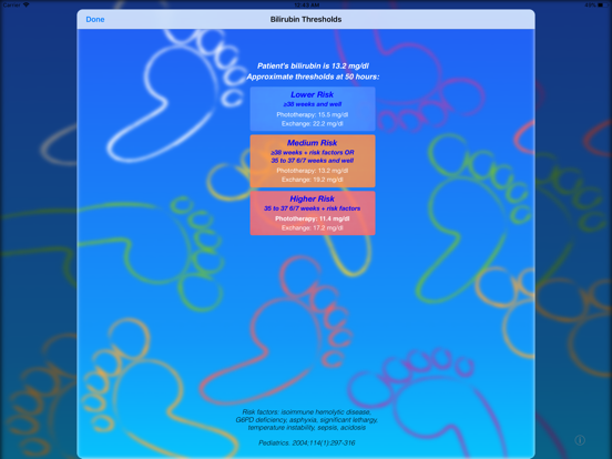 Bili QuikCalc iPad screenshot 2 - Medical app