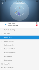Lithuanian Radio FM: Lietuvos screenshot