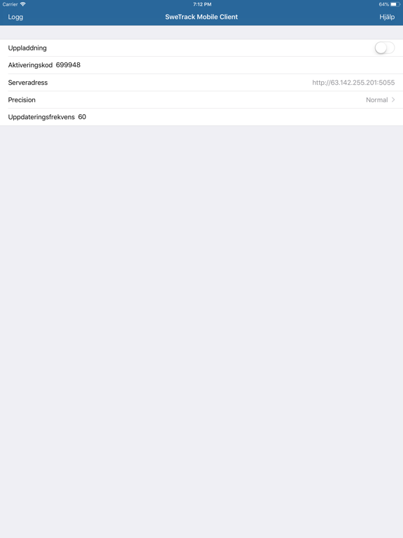 Screenshot #4 pour SweTrack Mobile Client