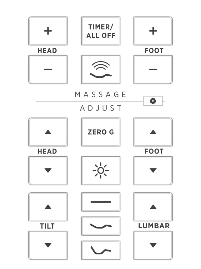 Serta massage bed remote deals