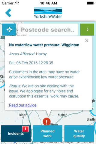 Yorkshire Water Mobile screenshot 2